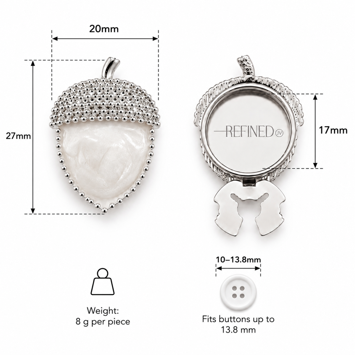 Signature JV Acorn - Set of 2 with Pin