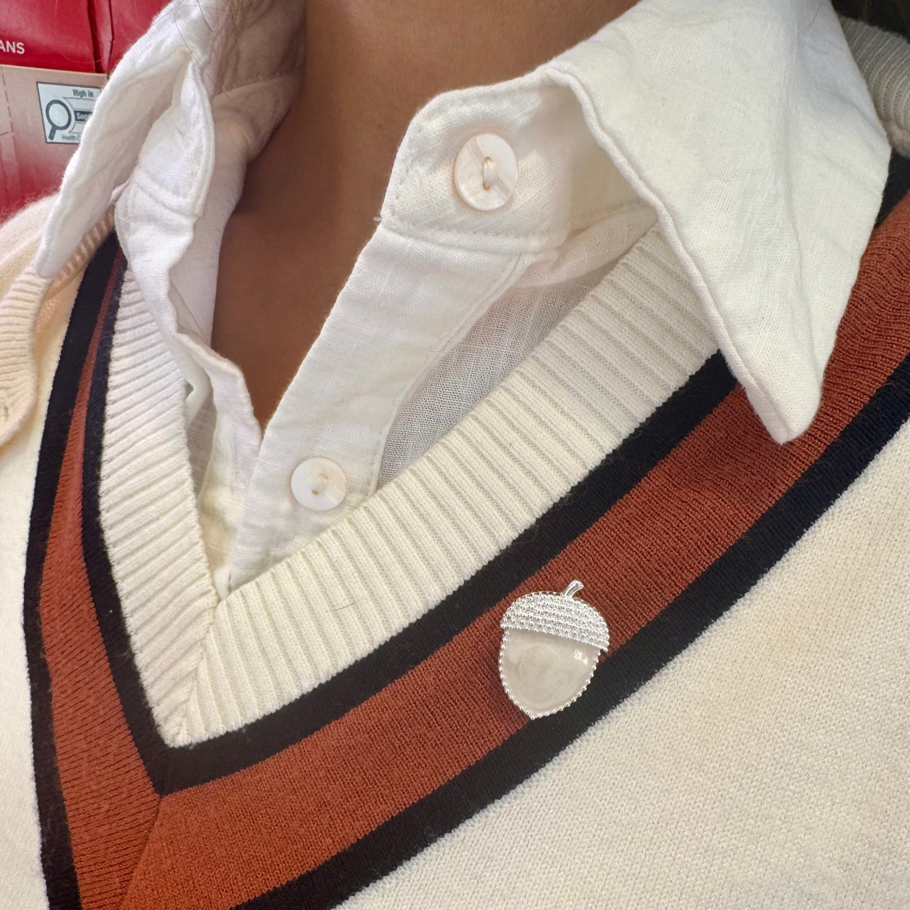 button cover brooch with pin perfect present stocking stuffer